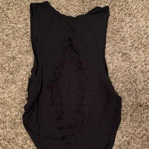 Shredded back tank top